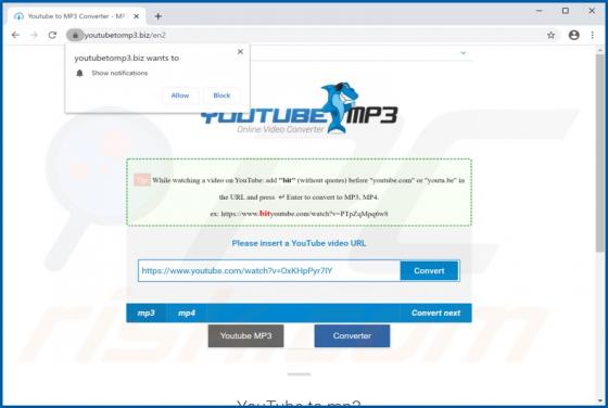 Youtubetomp3.biz Suspicious Website