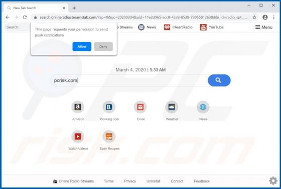 Online Radio Streams Browser Hijacker