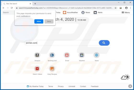 My Weather Today Browser Hijacker
