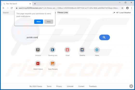 My 2020 Fitness Browser Hijacker