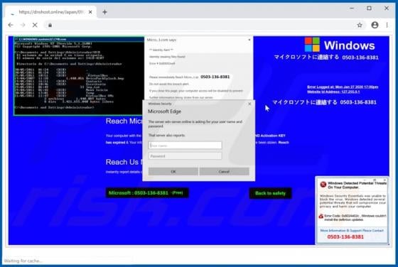 Identity Alert POP-UP Scam