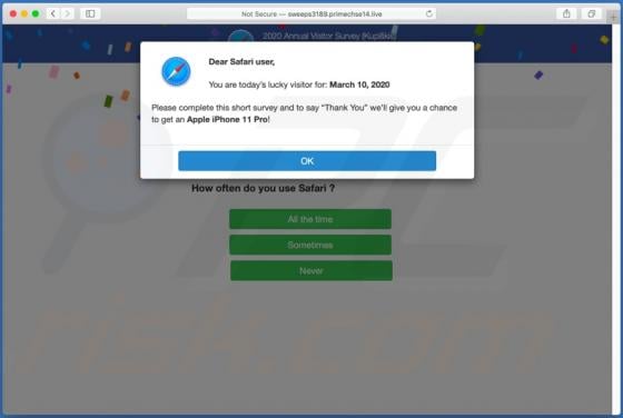 Primechse POP-UP Scam (Mac)
