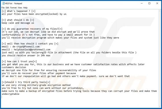 Teslarvng Ransomware