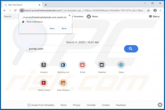 Access Free Templates Browser Hijacker