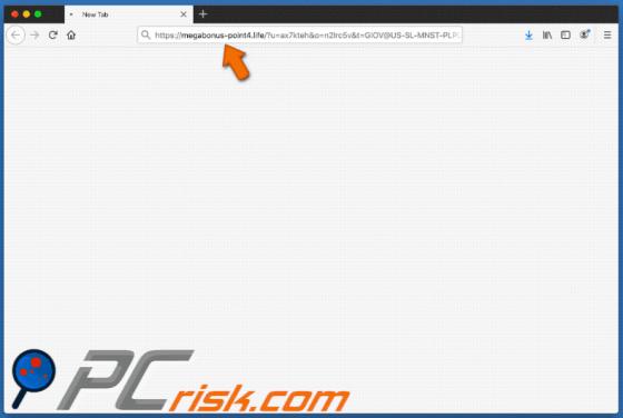 Megabonus-point POP-UP Scam (Mac)