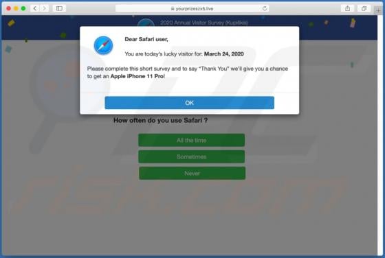 Yourprizeszx POP-UP Scam (Mac)