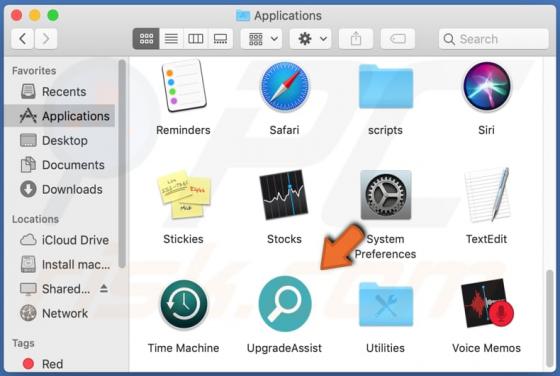 UpgradeAssist Adware (Mac)