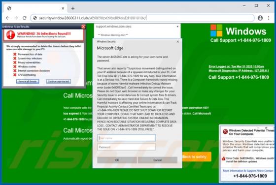 WARNING! 36 infections found!!! POP-UP Scam