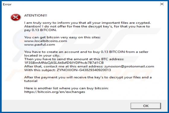 ZyNoXiOn Ransomware