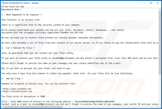 Thana Ransomware