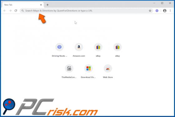 Maps & Directions by QuestForDirections Browser Hijacker