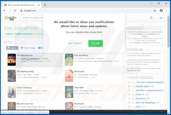 Zooqle.com Ads