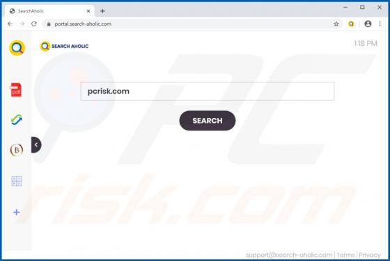 SearchAholic Browser Hijacker