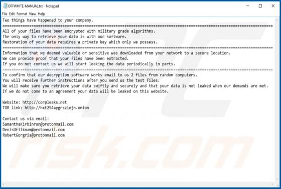 OFFWHITE Ransomware