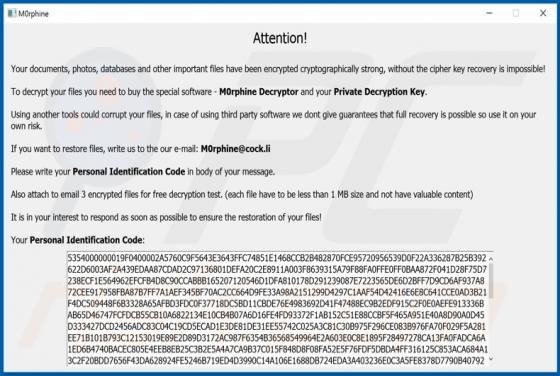 M0rphine Ransomware