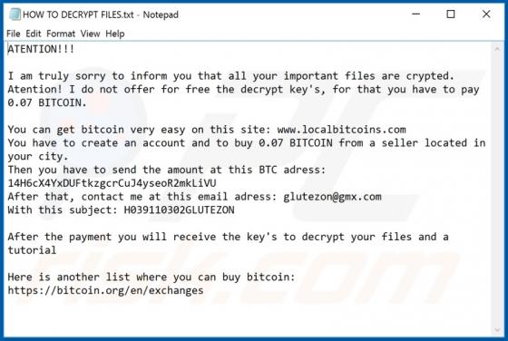 GlUTe Ransomware