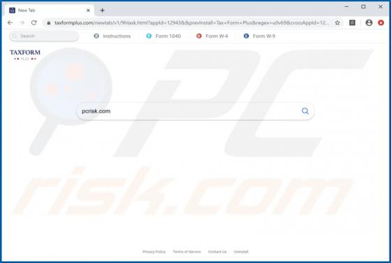 Tax Form Plus Browser Hijacker