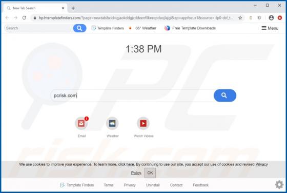 Template Finders Browser Hijacker