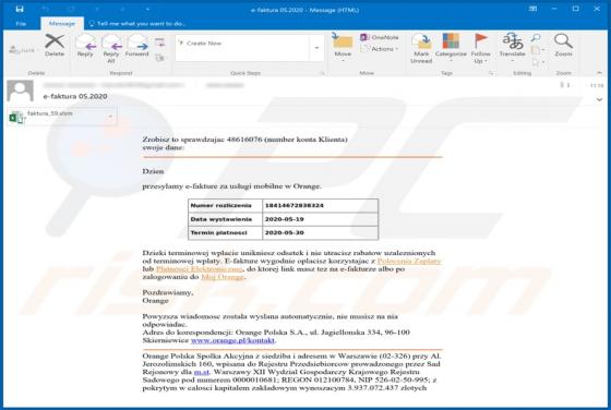 Orange Email Virus