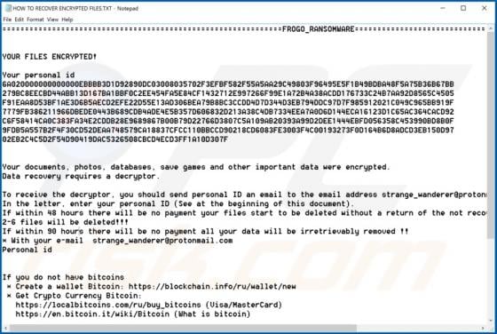 Frogo Ransomware