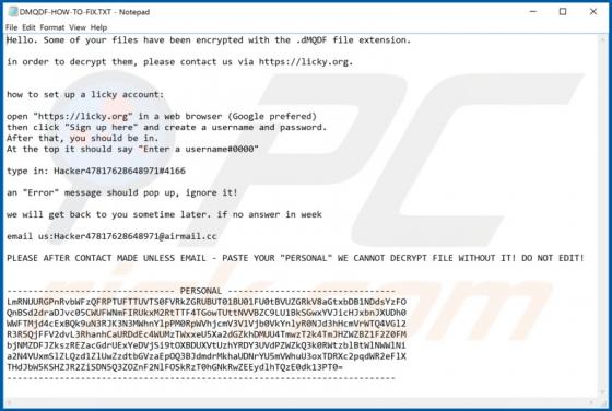 LickyAgent Ransomware