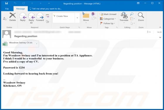 CV Email Virus