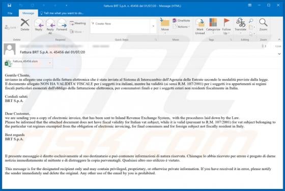 Inland Revenue Exchange System Email Virus