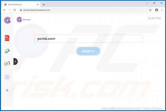 StreaminSearchs Browser Hijacker