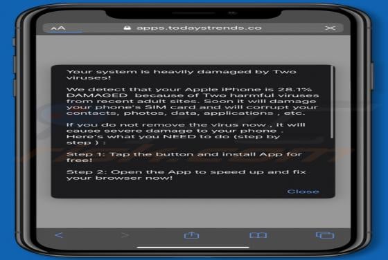 Your System Is Heavily Damaged By Two Viruses! POP-UP Scam (Mac)