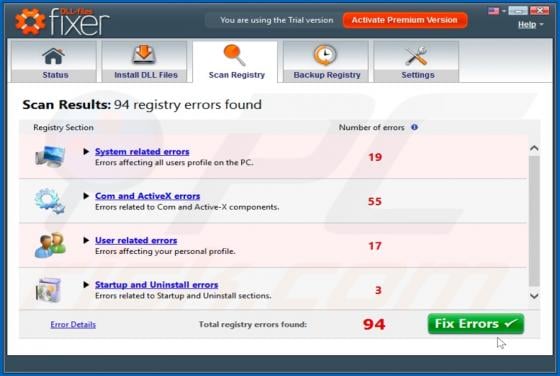 Dll-Files Fixer Unwanted Application