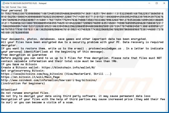 Protomolecule Ransomware