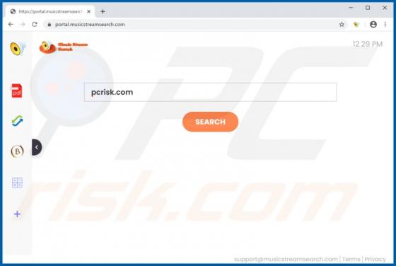MusicStreamSearch Browser Hijacker