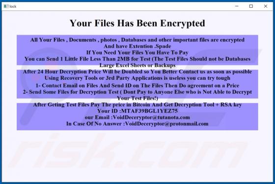 Spade Ransomware
