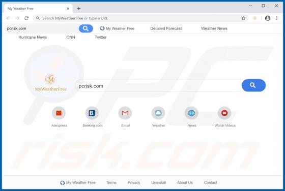 MyWeatherFree Browser Hijacker