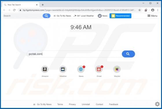Go To My News Browser Hijacker