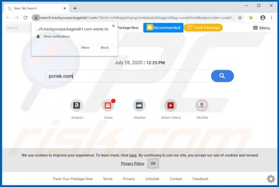 Track Your Package Now Browser Hijacker