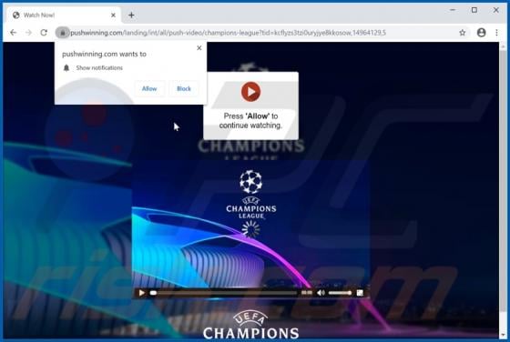 Pushwinning.com Ads