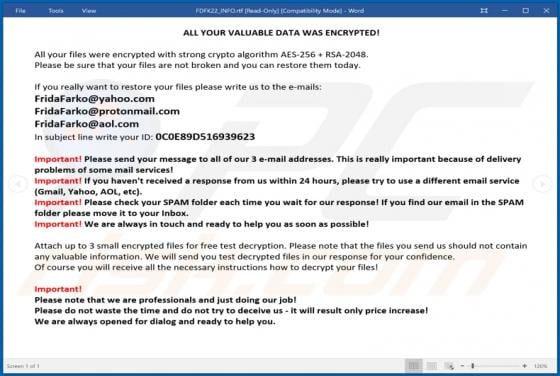 FDFK22 Ransomware
