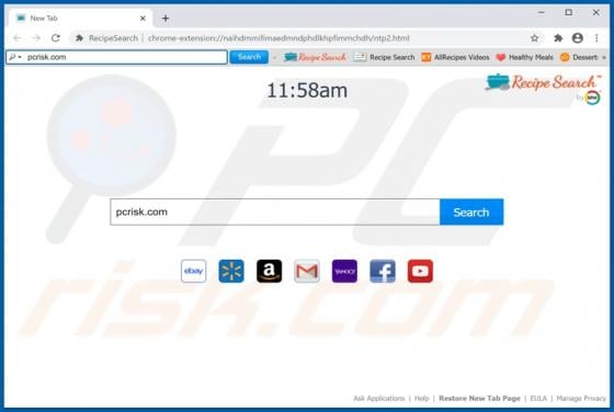 RecipeSearch Toolbar