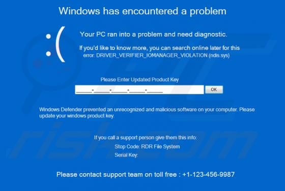 Windows Has Encountered A Problem Scam
