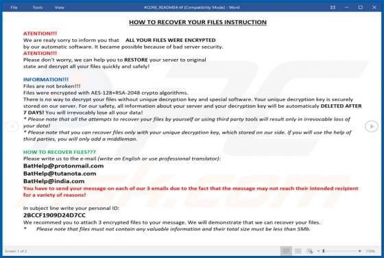 CORE Ransomware