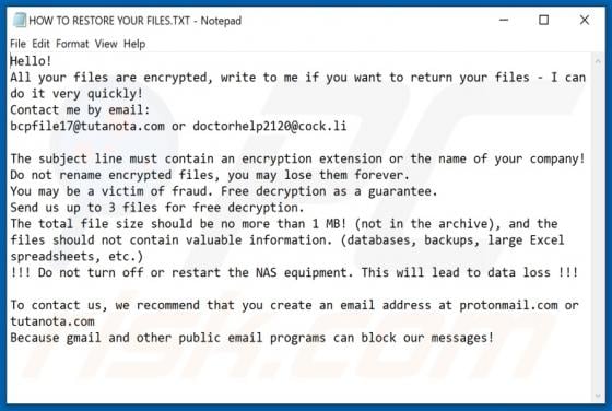 Eknkfwovyzb Ransomware