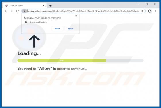 Luckypushwinner.com Ads