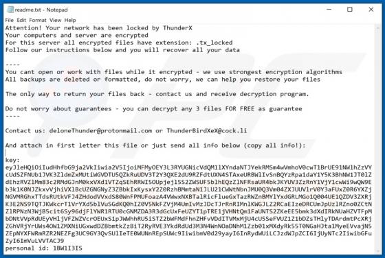 ThunderX Ransomware