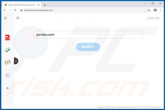 TopMusicSearches Browser Hijacker