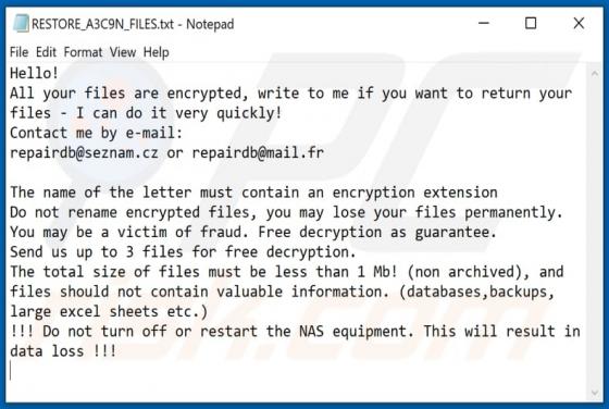 A3C9N Ransomware