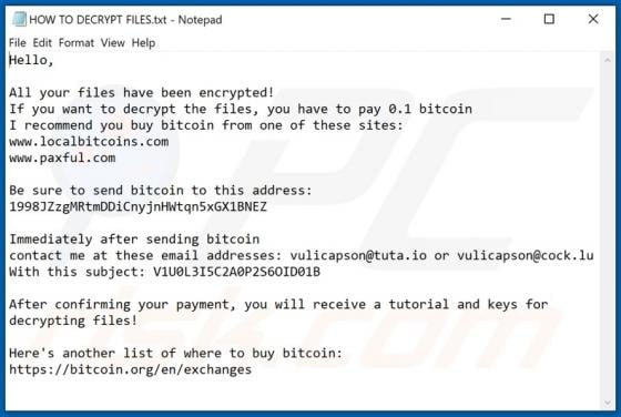 VuLiCaPs Ransomware