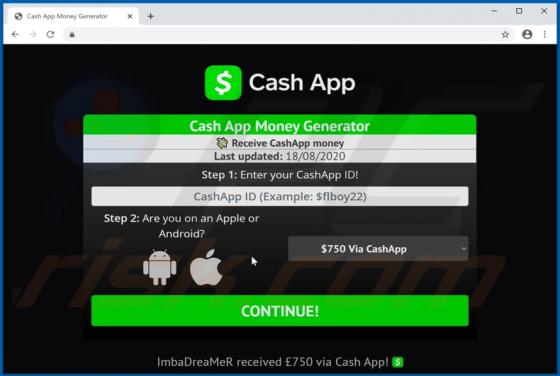 Cash App POP-UP Scam