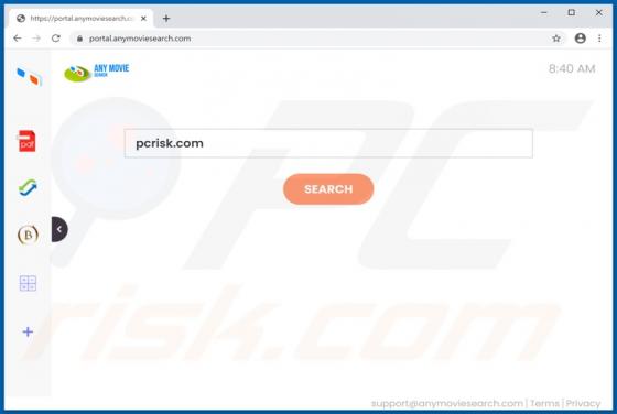 AnyMovieSearch Browser Hijacker