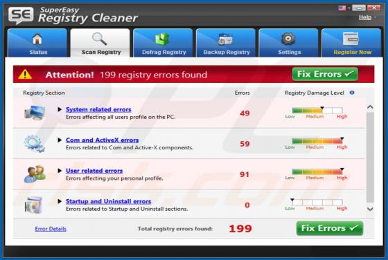 SuperEasy Registry Cleaner Unwanted Application